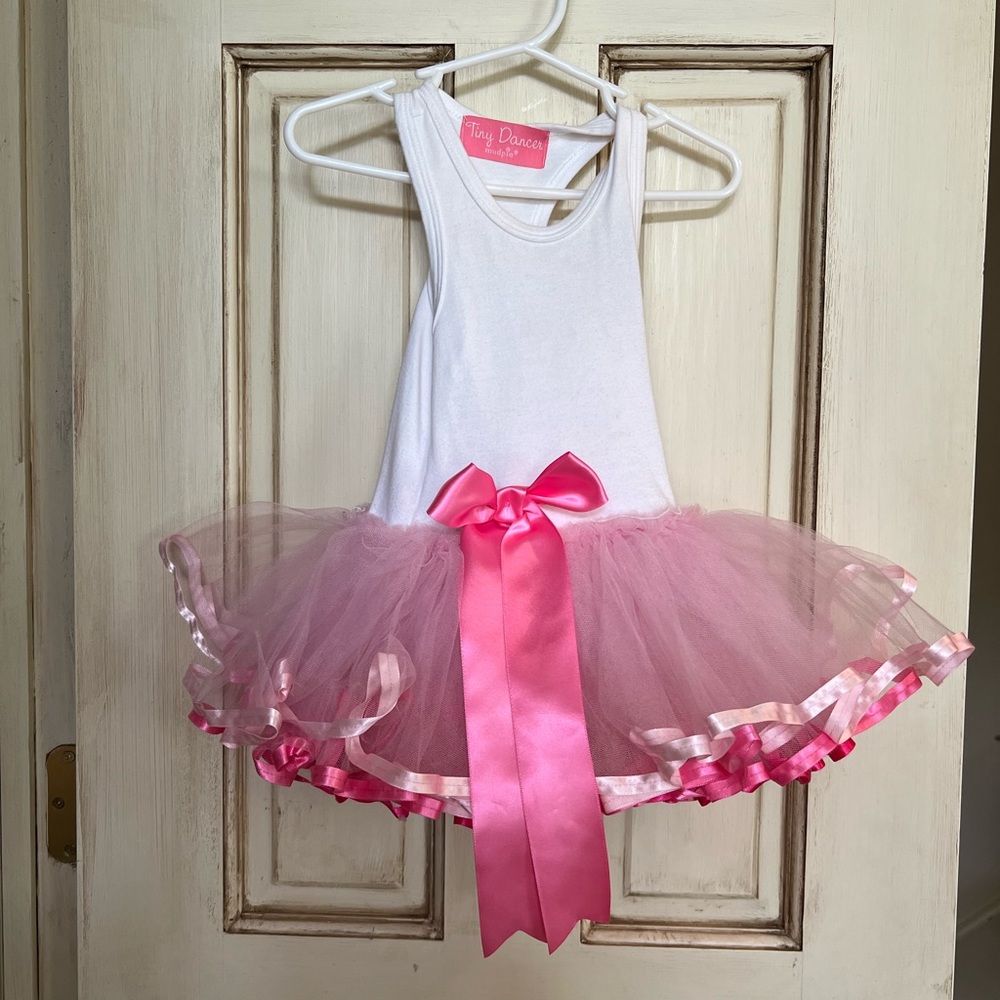 Mudpie tIny dancer tutu outfit dress baby girl size 0-6 months